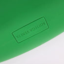 BOTTEGA VENETA Triangle Punch Shoulder Bag Rubber Green Auth 108918V-10