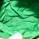 BOTTEGA VENETA Triangle Punch Shoulder Bag Rubber Green Auth 108918V-11