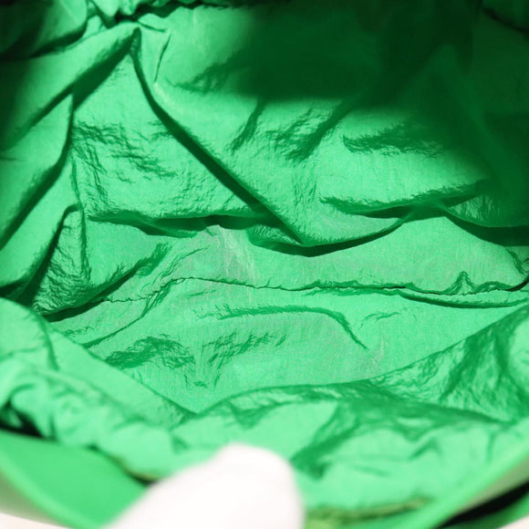 BOTTEGA VENETA Triangle Punch Shoulder Bag Rubber Green Auth 108918V