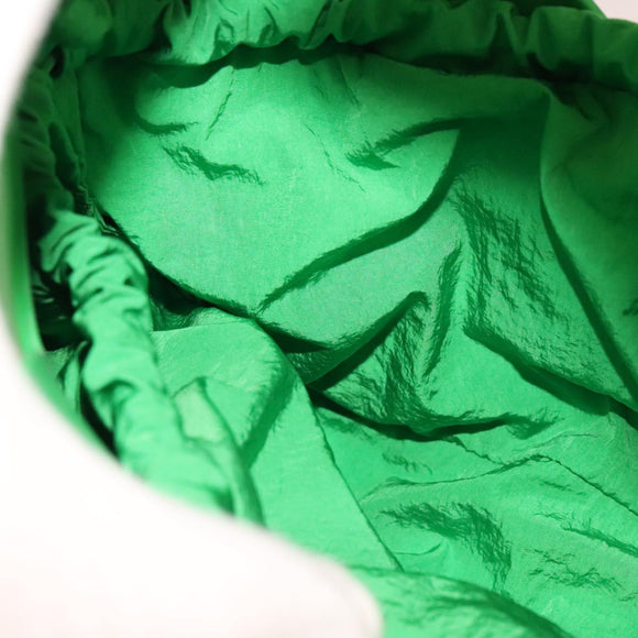 BOTTEGA VENETA Triangle Punch Shoulder Bag Rubber Green Auth 108918V