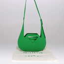 BOTTEGA VENETA Triangle Punch Shoulder Bag Rubber Green Auth 108918V-12