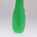 BOTTEGA VENETA Triangle Punch Shoulder Bag Rubber Green Auth 108918V-3