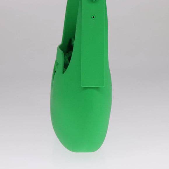 BOTTEGA VENETA Triangle Punch Shoulder Bag Rubber Green Auth 108918V