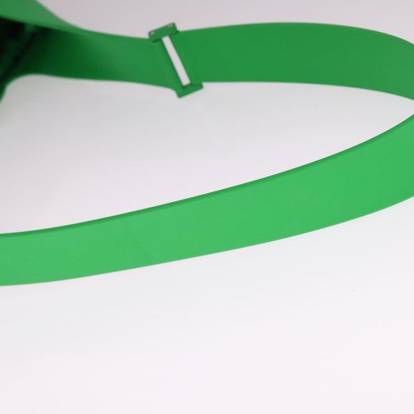 BOTTEGA VENETA Triangle Punch Shoulder Bag Rubber Green Auth 108918V