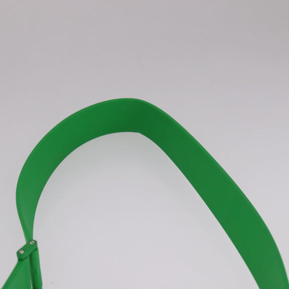 BOTTEGA VENETA Triangle Punch Shoulder Bag Rubber Green Auth 108918V