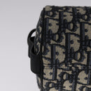 Christian Dior Trotter Canvas Oblique Rabbit Shoulder Bag Navy Auth 108919A-15