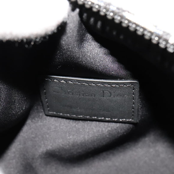 Christian Dior Trotter Canvas Oblique Rabbit Shoulder Bag Navy Auth 108919A