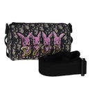 Christian Dior Trotter Canvas Oblique Rabbit Shoulder Bag Navy Auth 108919A-1