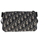Christian Dior Trotter Canvas Oblique Rabbit Shoulder Bag Navy Auth 108919A-2