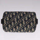 Christian Dior Trotter Canvas Oblique Rabbit Shoulder Bag Navy Auth 108919A-6