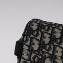 Christian Dior Trotter Canvas Oblique Rabbit Shoulder Bag Navy Auth 108919A-7