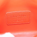 Christian Dior Caro Micro Chain Canage Shoulder Bag Leather Orange Auth 108920SAM-19
