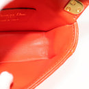 Christian Dior Caro Micro Chain Canage Shoulder Bag Leather Orange Auth 108920AM-20