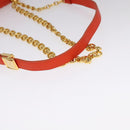 Christian Dior Caro Micro Chain Canage Shoulder Bag Leather Orange Auth 108920AM-7