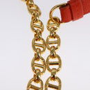 Christian Dior Caro Micro Chain Canage Shoulder Bag Leather Orange Auth 108920AM-8