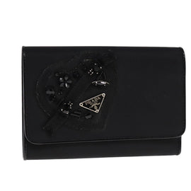 PRADA Wallet Nylon Black Auth 108925