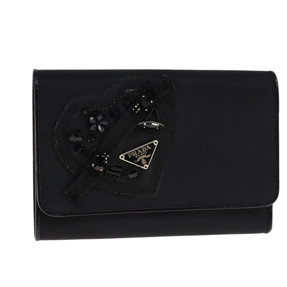 PRADA Wallet Nylon Black Auth 108925