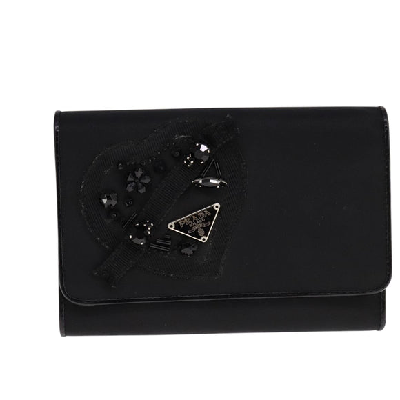 PRADA Wallet Nylon Black Auth 108925