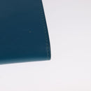 HERMES Bearn Compact Wallet Leather Blue Auth 108926-16