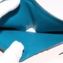 HERMES Bearn Compact Wallet Leather Blue Auth 108926-10