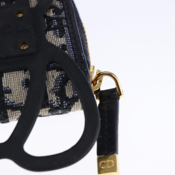 Christian Dior Neck Strap Phone Folder Trotter Canvas Navy Auth 108927