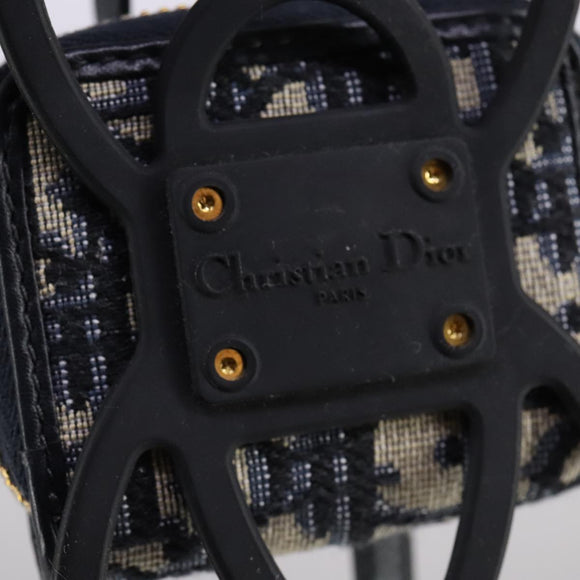 Christian Dior Neck Strap Phone Folder Trotter Canvas Navy Auth 108927