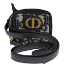 Christian Dior Neck Strap Phone Folder Trotter Canvas Navy Auth 108927-1