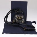 Christian Dior Neck Strap Phone Folder Trotter Canvas Navy Auth 108927-22