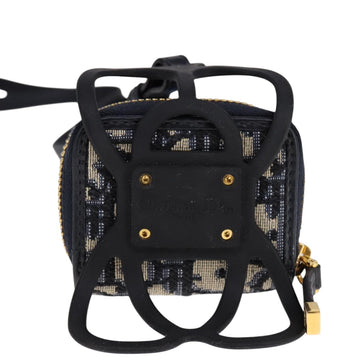 Christian Dior Neck Strap Phone Folder Trotter Canvas Navy Auth 108927 - 0