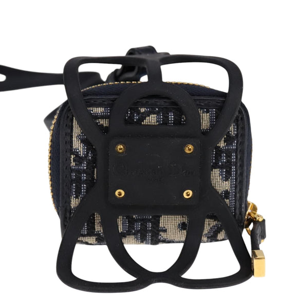 Christian Dior Neck Strap Phone Folder Trotter Canvas Navy Auth 108927