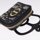 Christian Dior Neck Strap Phone Folder Trotter Canvas Navy Auth 108927-6