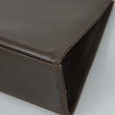 Salvatore Ferragamo Chain Shoulder Bag Leather Brown Gold Auth 108953-9