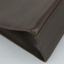 Salvatore Ferragamo Chain Shoulder Bag Leather Brown Gold Auth 108953-14