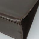 Salvatore Ferragamo Chain Shoulder Bag Leather Brown Gold Auth 108953-15