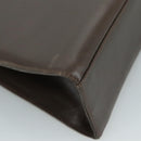 Salvatore Ferragamo Chain Shoulder Bag Leather Brown Gold Auth 108953-16