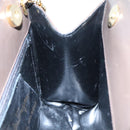 Salvatore Ferragamo Chain Shoulder Bag Leather Brown Gold Auth 108953-11