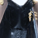 Salvatore Ferragamo Chain Shoulder Bag Leather Brown Gold Auth 108953-17