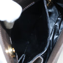 Salvatore Ferragamo Chain Shoulder Bag Leather Brown Gold Auth 108953-18