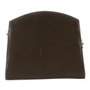 Salvatore Ferragamo Chain Shoulder Bag Leather Brown Gold Auth 108953-13