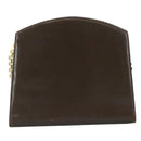 Salvatore Ferragamo Chain Shoulder Bag Leather Brown Gold Auth 108953-2