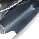 CELINE Chain Shoulder Bag Patent leather Black Auth 108958-12
