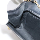 CELINE Chain Shoulder Bag Patent leather Black Auth 108958-19