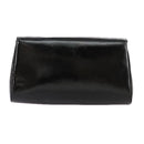 CELINE Chain Shoulder Bag Patent leather Black Auth 108958-2