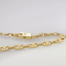 CELINE Chain Shoulder Bag Patent leather Black Auth 108958-14