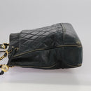CHANEL Matelasse Chain Shoulder Bag Leather Gold Black CC Auth 108965-3