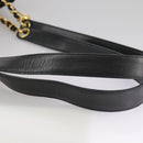 CHANEL Matelasse Chain Shoulder Bag Leather Gold Black CC Auth 108965-8