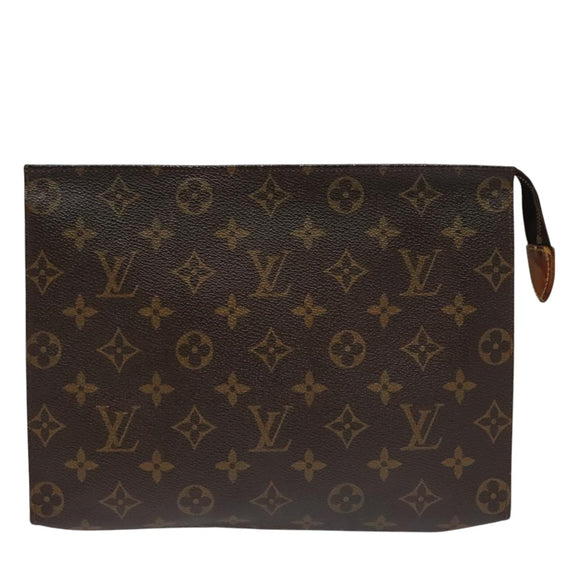 LOUIS VUITTON Monogram Poche Toilette 26 Pouch M47542 LV Auth 109014
