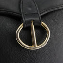 Christian Dior Honeycomb Canvas Shoulder Bag PVC Leather Black Gold Auth 109067-18