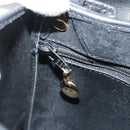 Christian Dior Honeycomb Canvas Shoulder Bag PVC Leather Black Gold Auth 109067-24