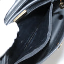 Christian Dior Honeycomb Canvas Shoulder Bag PVC Leather Black Gold Auth 109067-12